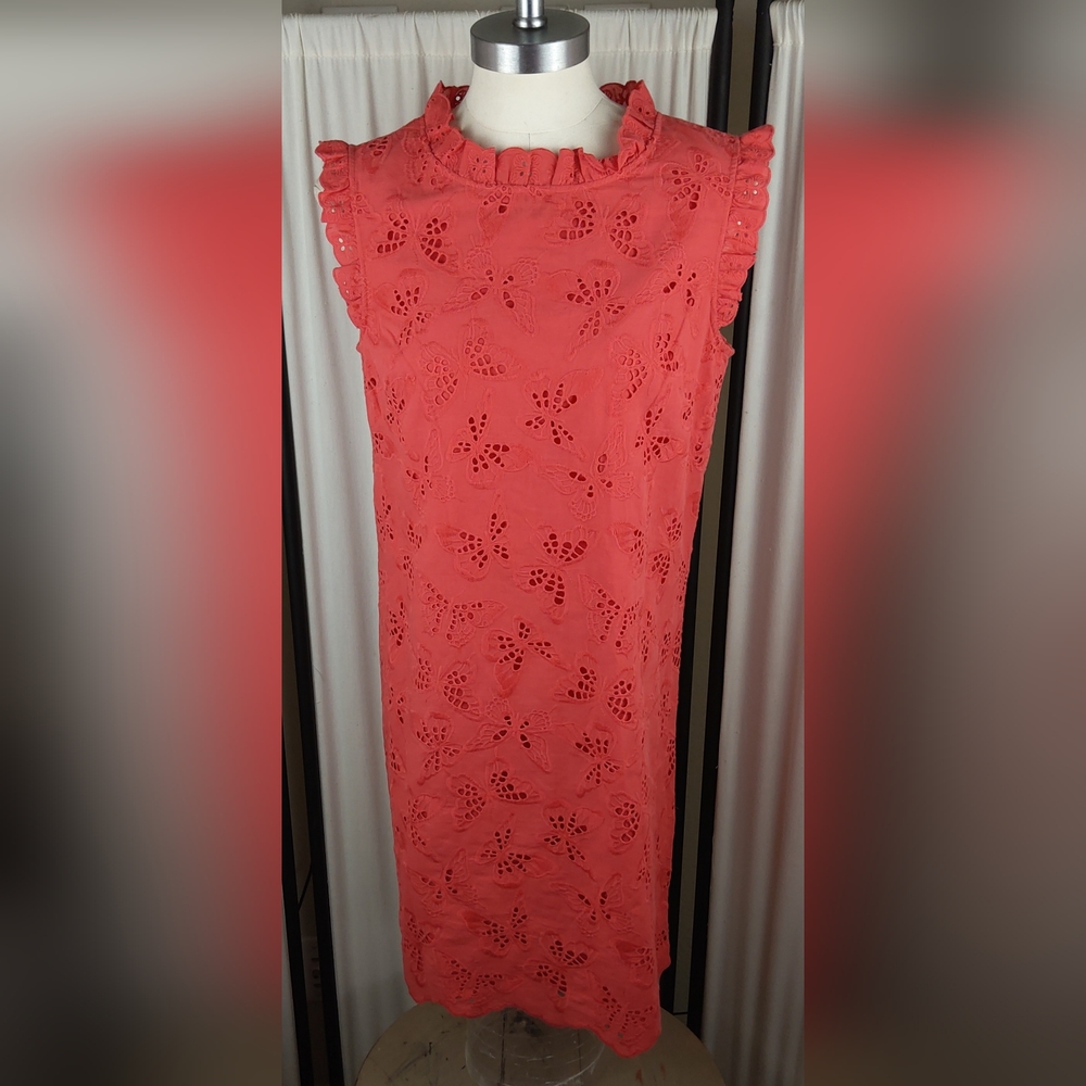 Kate Spade New York, Butterfly Eyelet Shift Dress, Red, Women's Size 6,‎ NWT